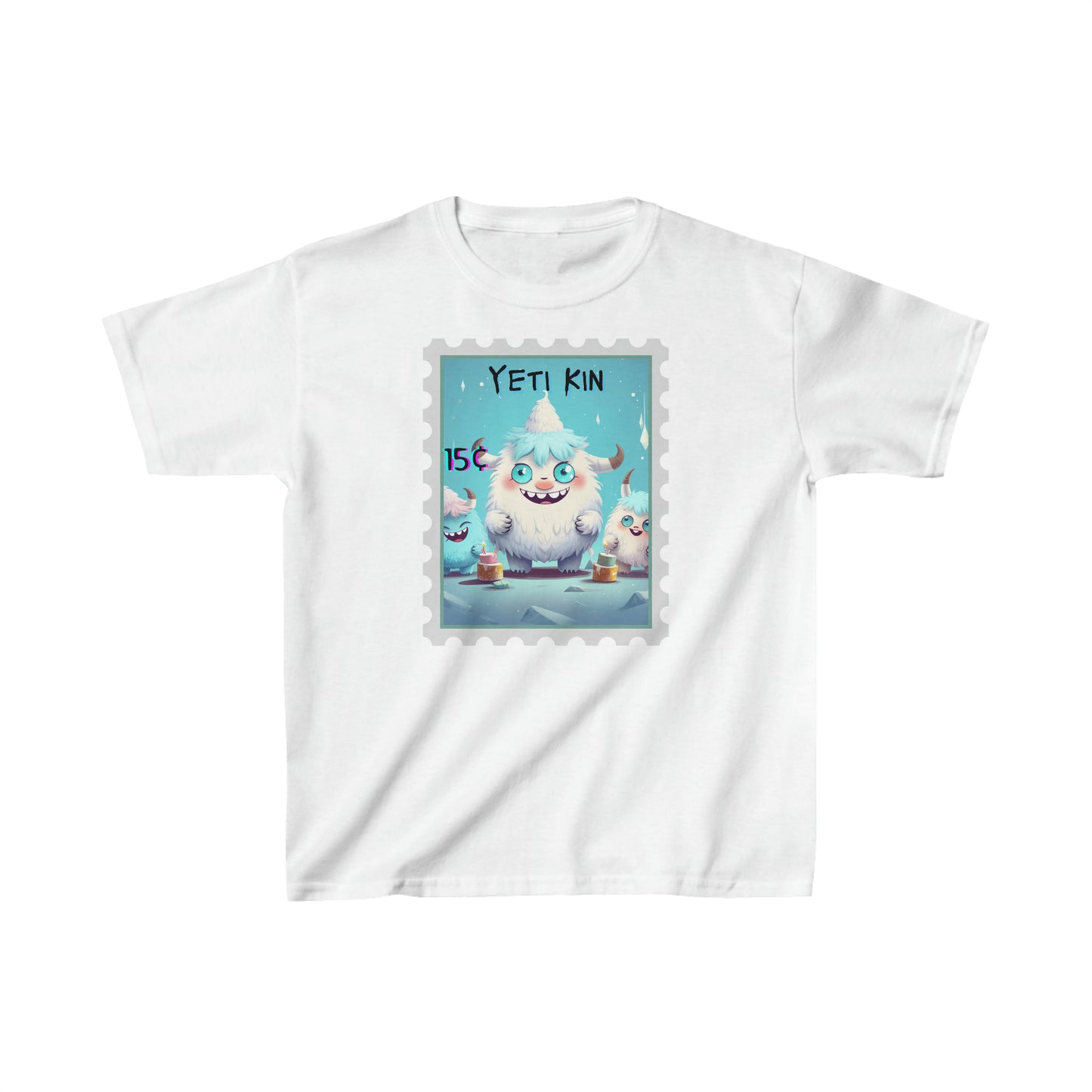 Kids Heavy Cotton™ Tee Yeti Kin Party 4 Postage