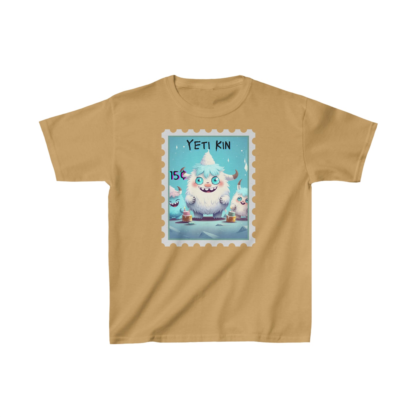 Kids Heavy Cotton™ Tee Yeti Kin Party 4 Postage