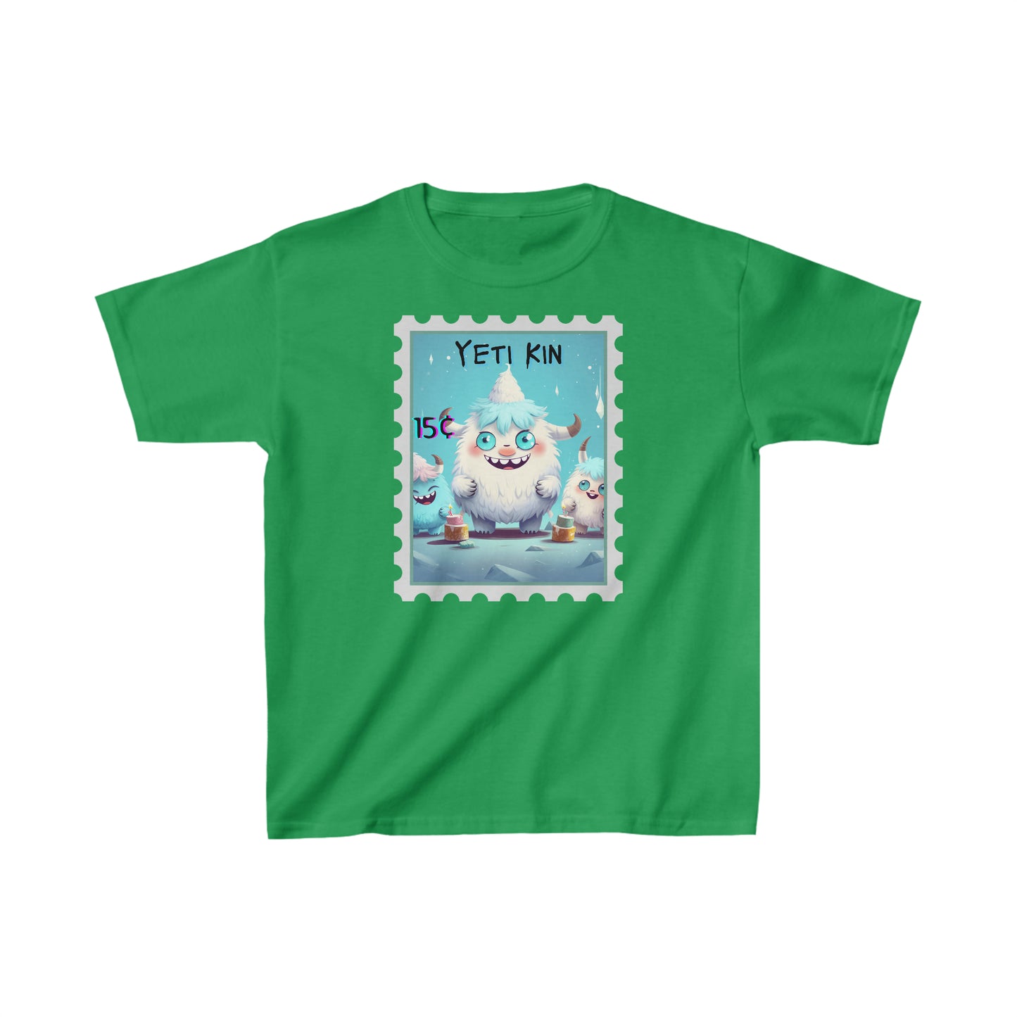 Kids Heavy Cotton™ Tee Yeti Kin Party 4 Postage