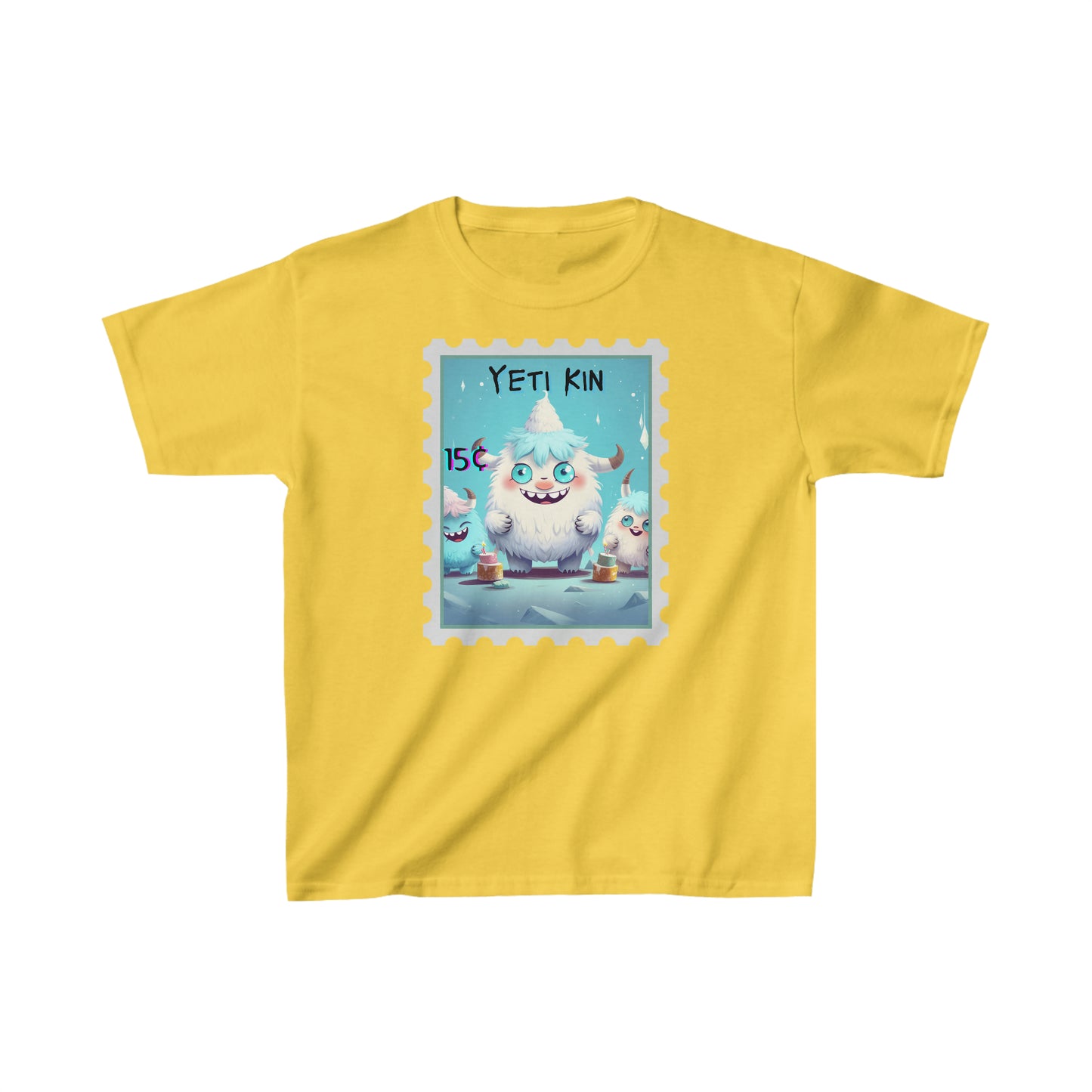 Kids Heavy Cotton™ Tee Yeti Kin Party 4 Postage