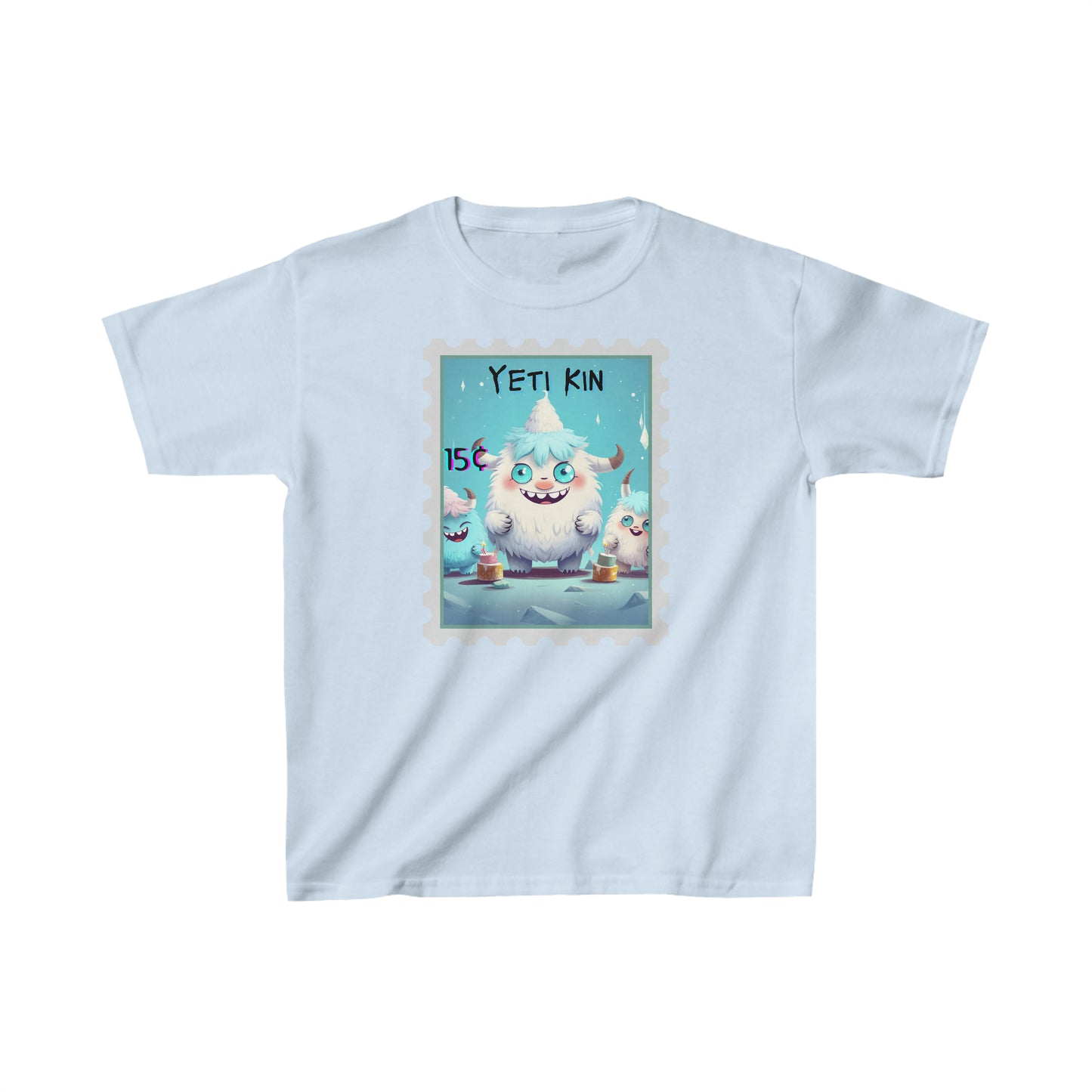 Kids Heavy Cotton™ Tee Yeti Kin Party 4 Postage