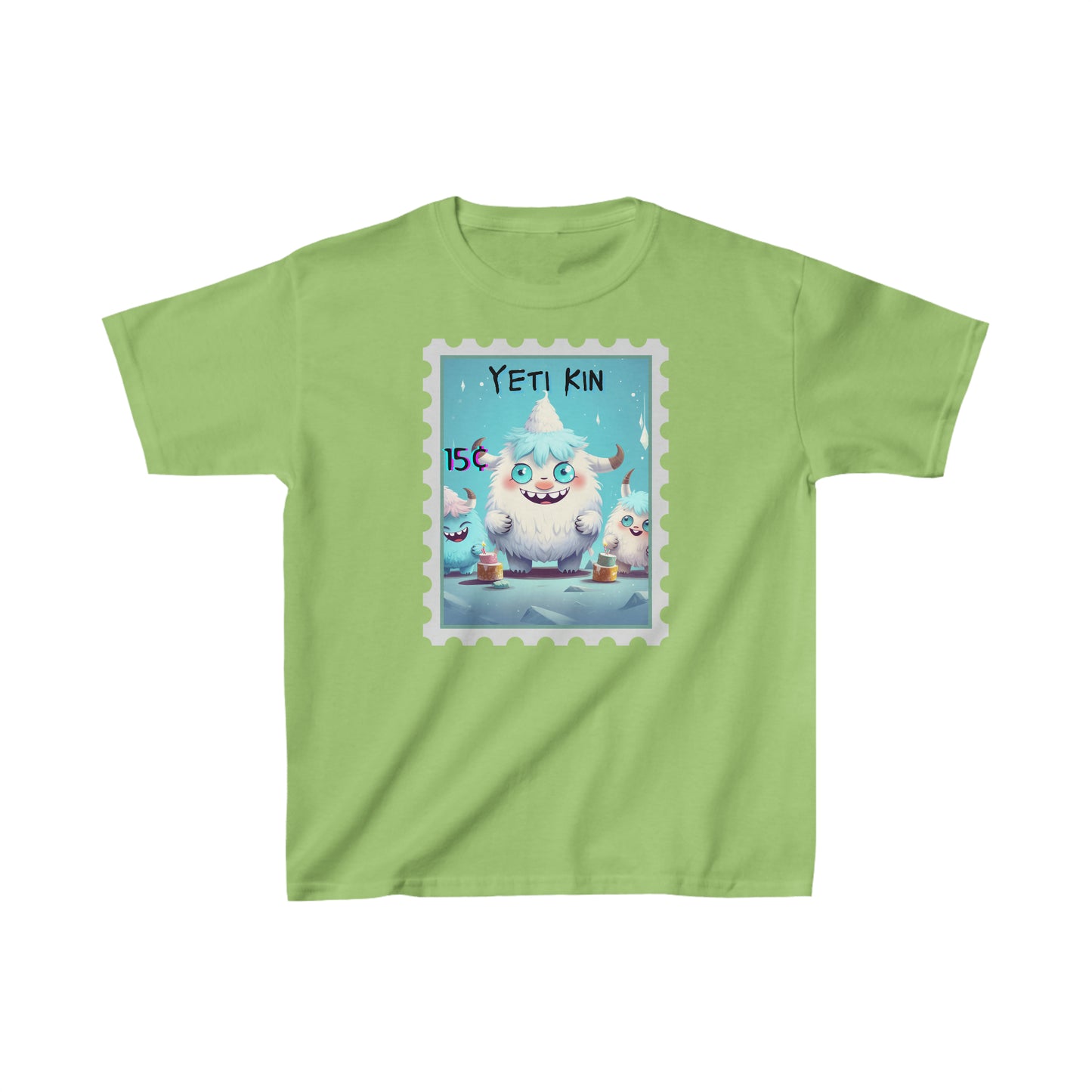 Kids Heavy Cotton™ Tee Yeti Kin Party 4 Postage