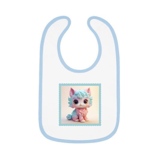 Baby Contrast Trim Jersey Bib Cat 3