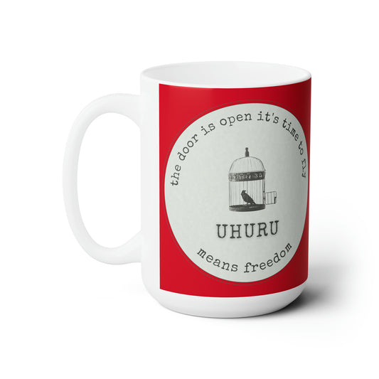 Ceramic Mug 15oz uh... you are you (red)