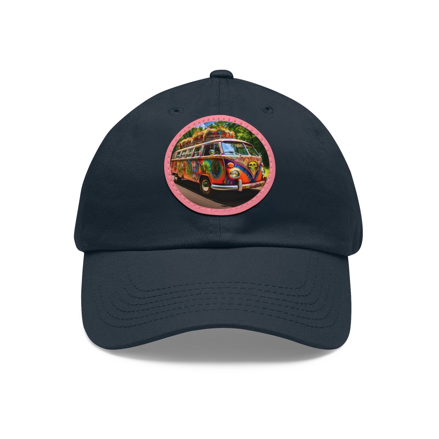 Dad Hat with Leather Patch (Round) Hippie Van