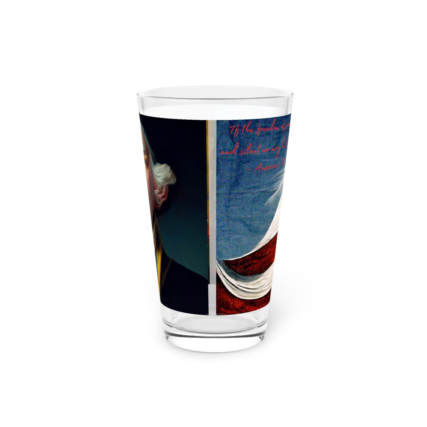 Vaso de pinta, 16 oz George Washington