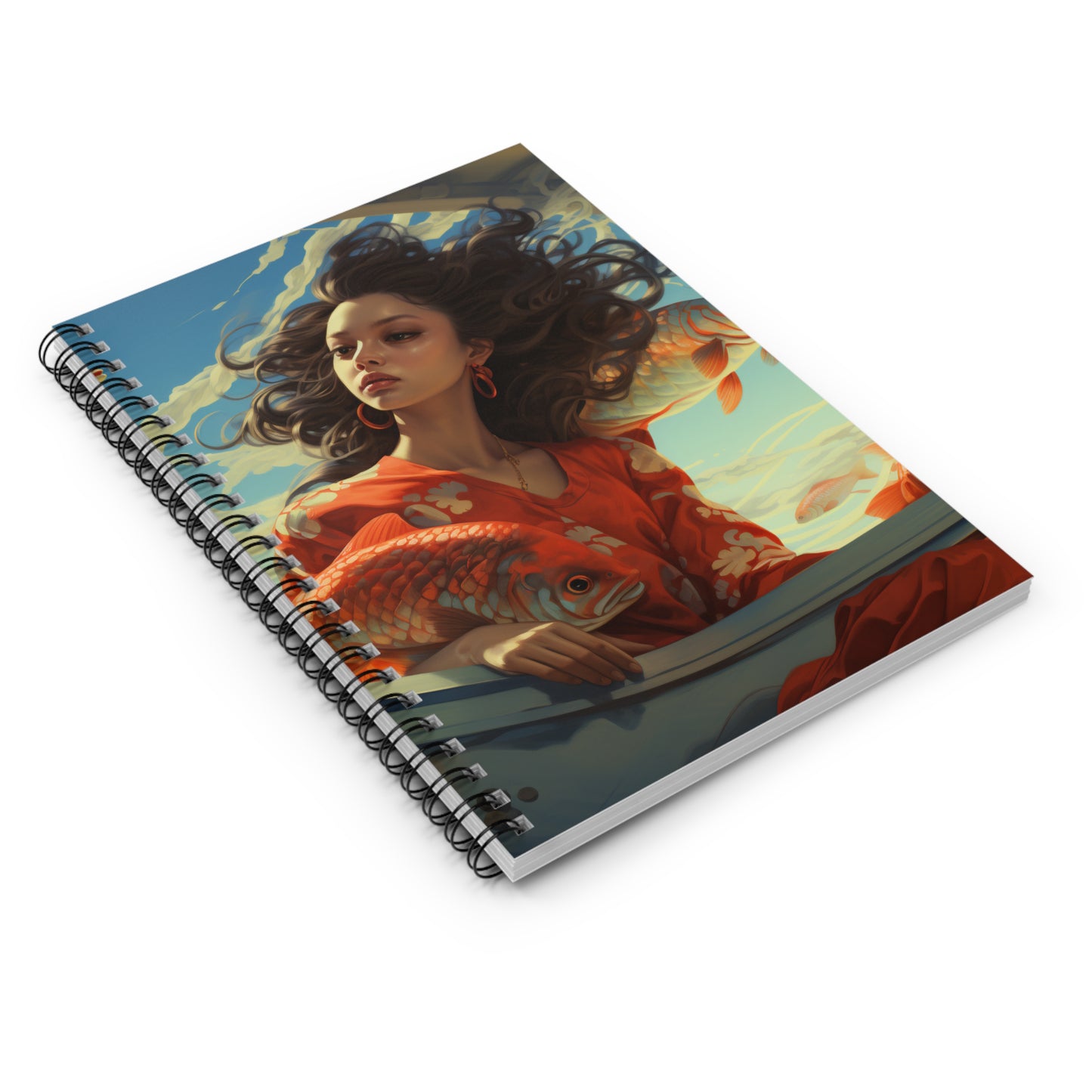 Spiral Notebook - Ruled Line Cool Fish