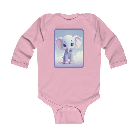 Infant Long Sleeve Bodysuit Elephant