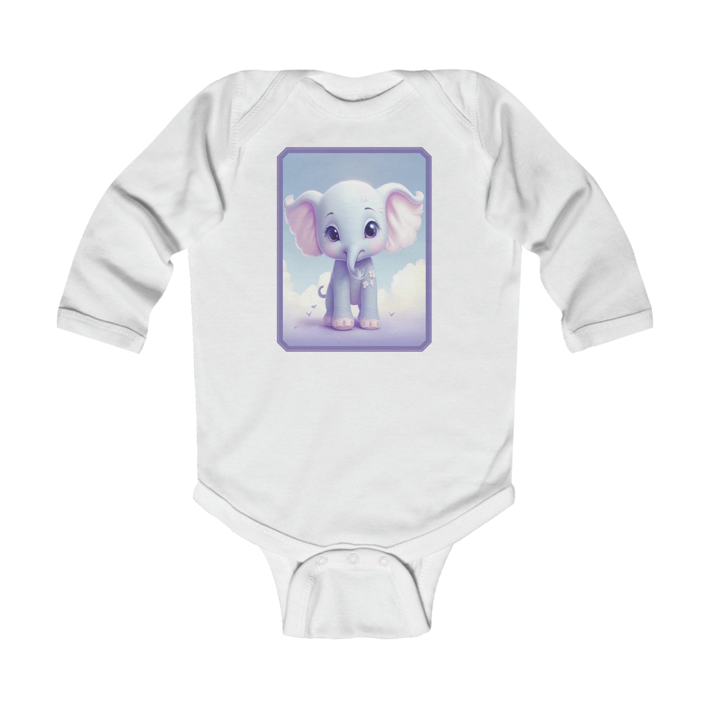 Infant Long Sleeve Bodysuit Elephant