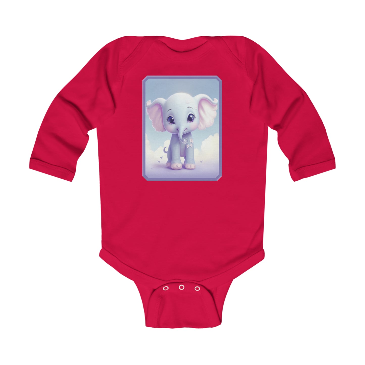 Infant Long Sleeve Bodysuit Elephant