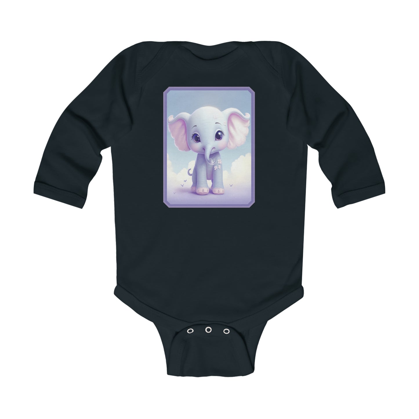 Infant Long Sleeve Bodysuit Elephant