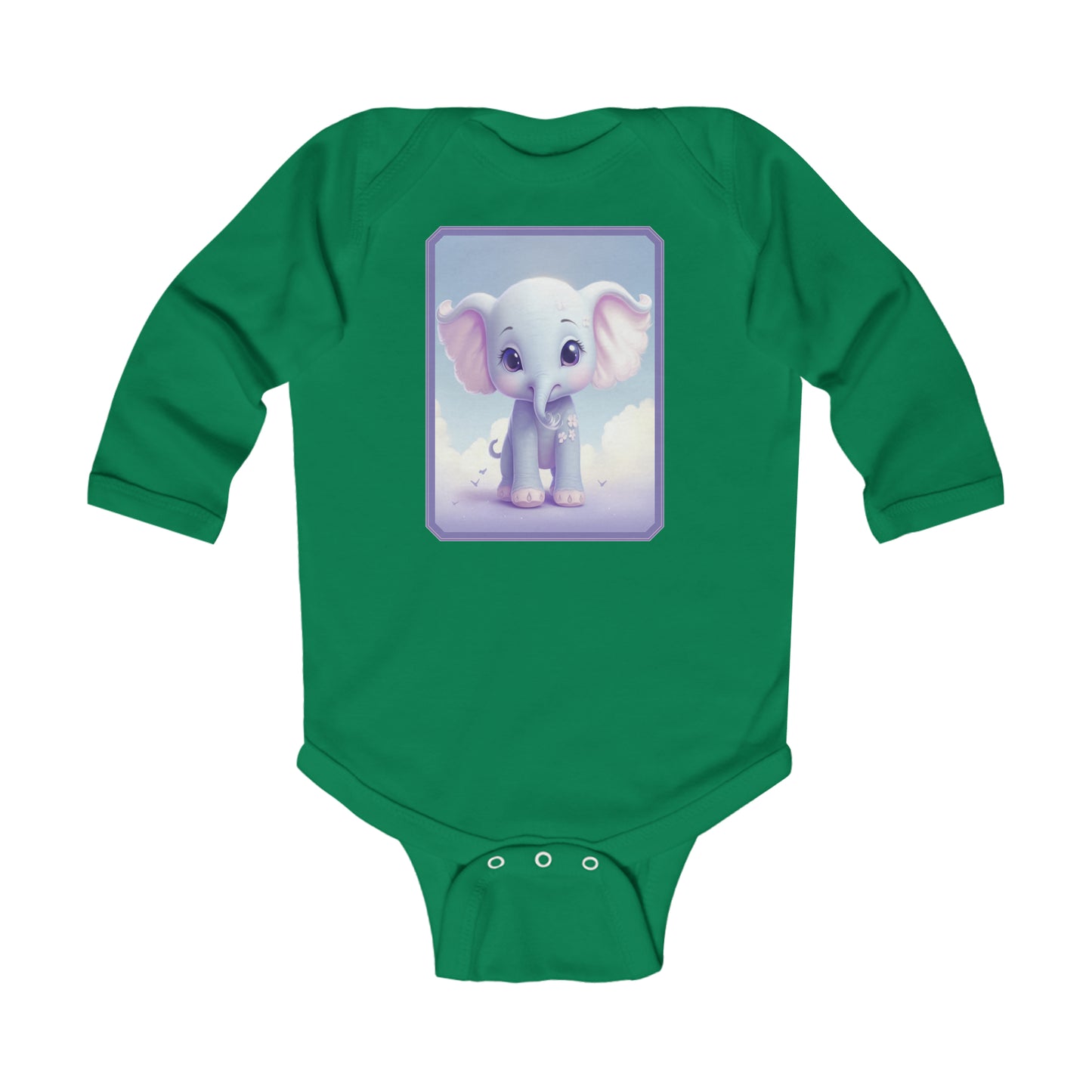 Infant Long Sleeve Bodysuit Elephant