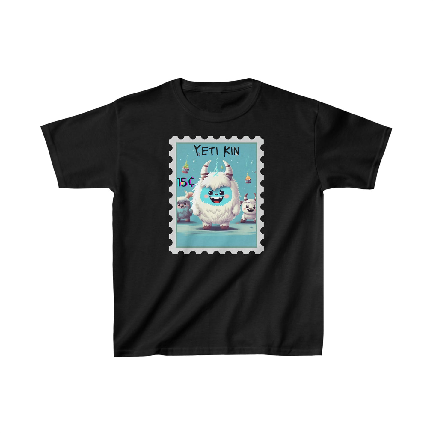 Kids Heavy Cotton™ Tee Yeti Kin Party 1 Postage