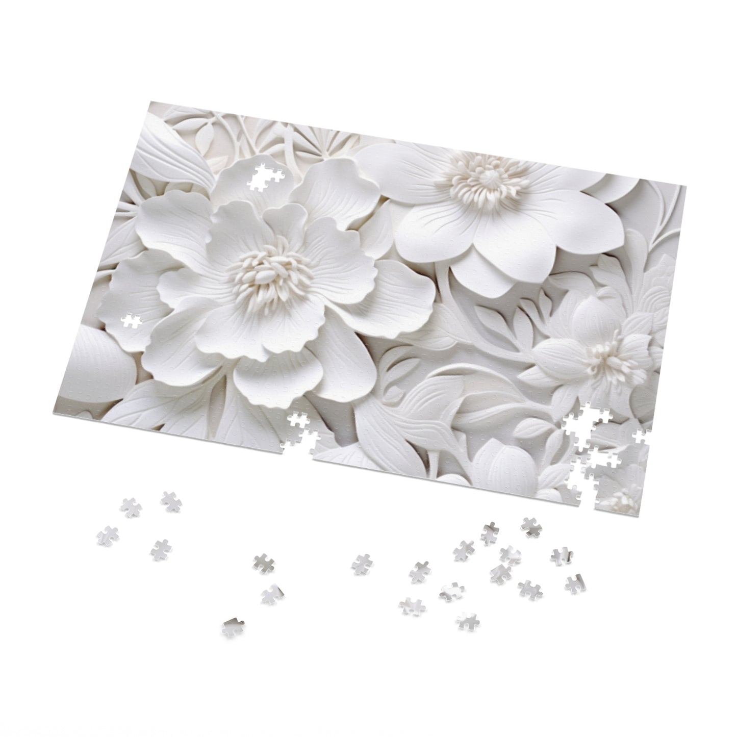 Jigsaw Puzzle - White Flowers