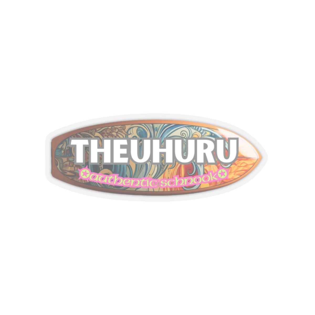 TheUhuru Schnook Surfboard Kiss-Cut Sticker