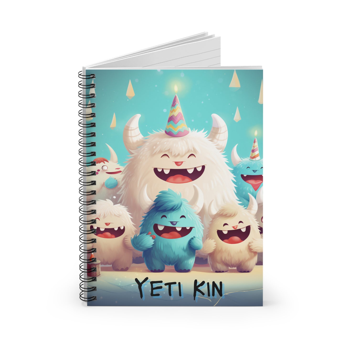 Spiral Notebook - Ruled Line Yeti Kin... Party 9