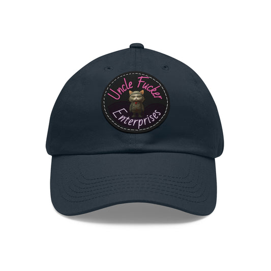 Uncle F'er Dad Hat with Leather Patch (Round)