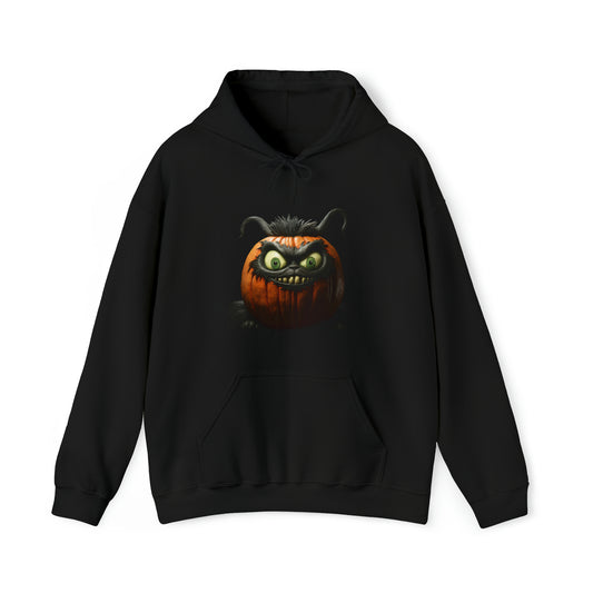 Mens and Womens Spooky Black Cat Pumpkin Halloween Hoodie Sweatshirt