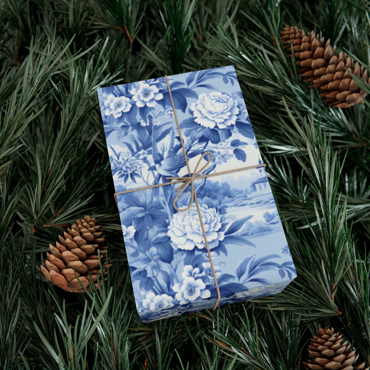 Gift Wrap Papers English Blue Chinoiserie #4