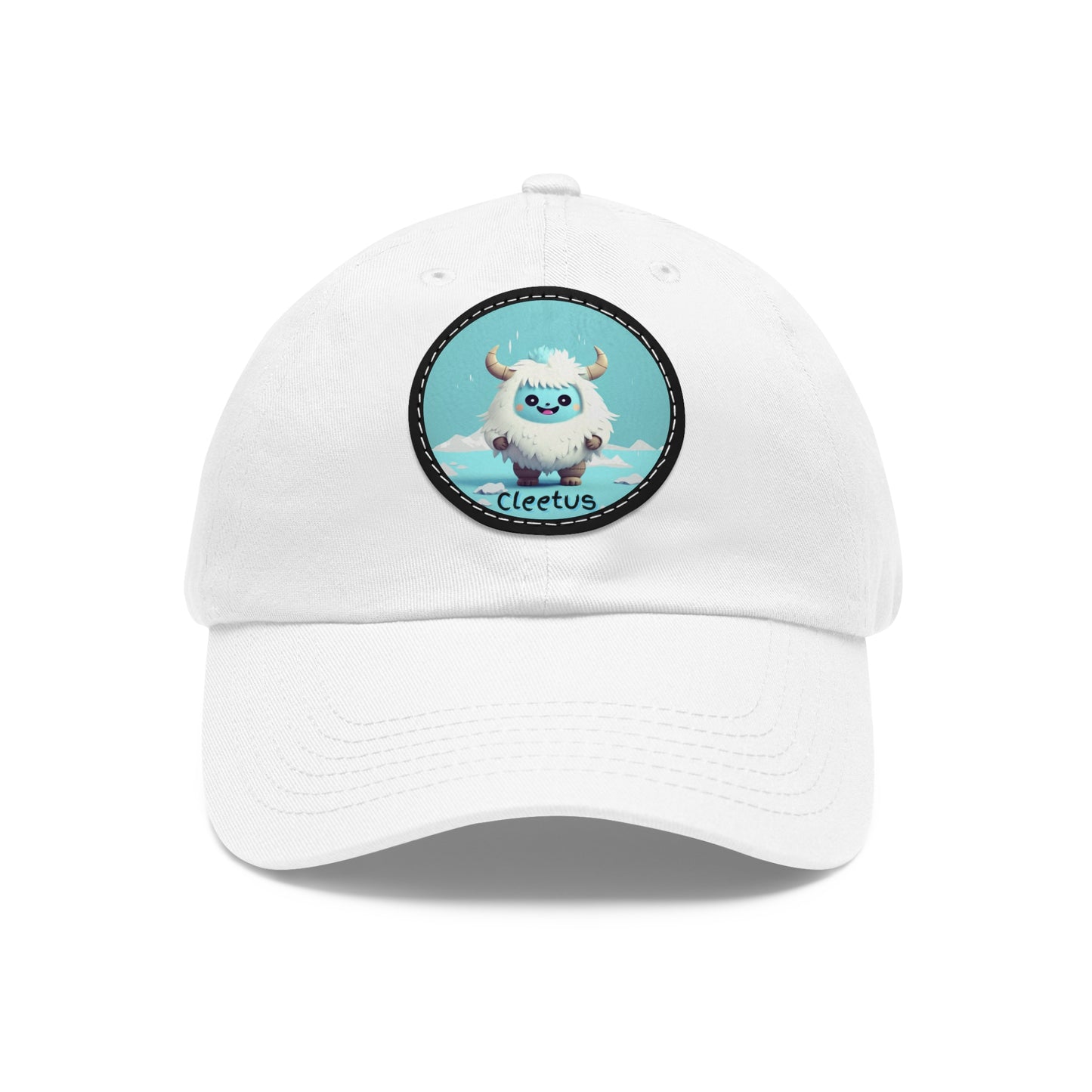 Dad Hat with Leather Patch (Round) Cleetus