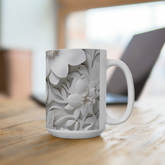 Ceramic Mug 15oz Floral 1