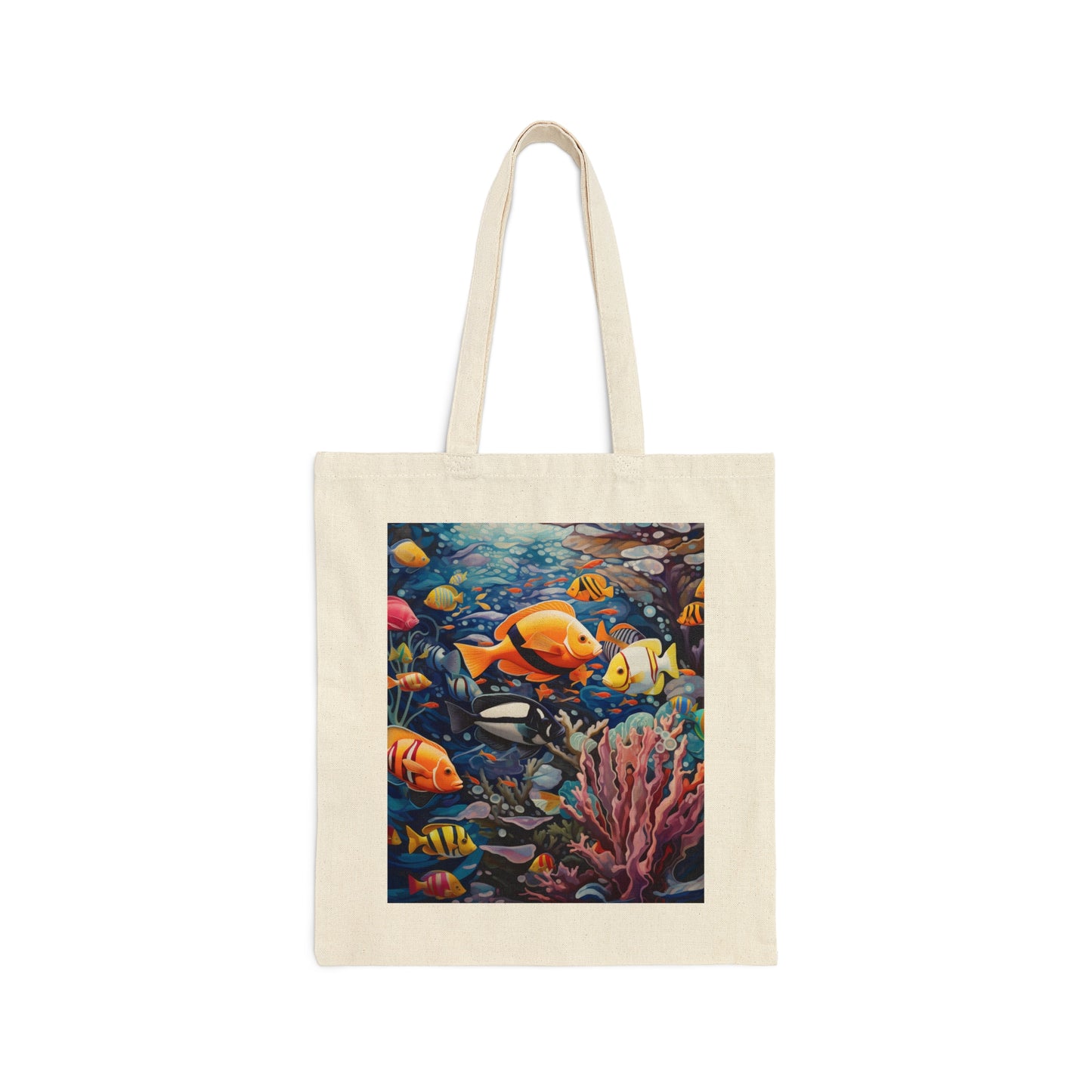 Cotton Canvas Tote Bag Coral Reefer