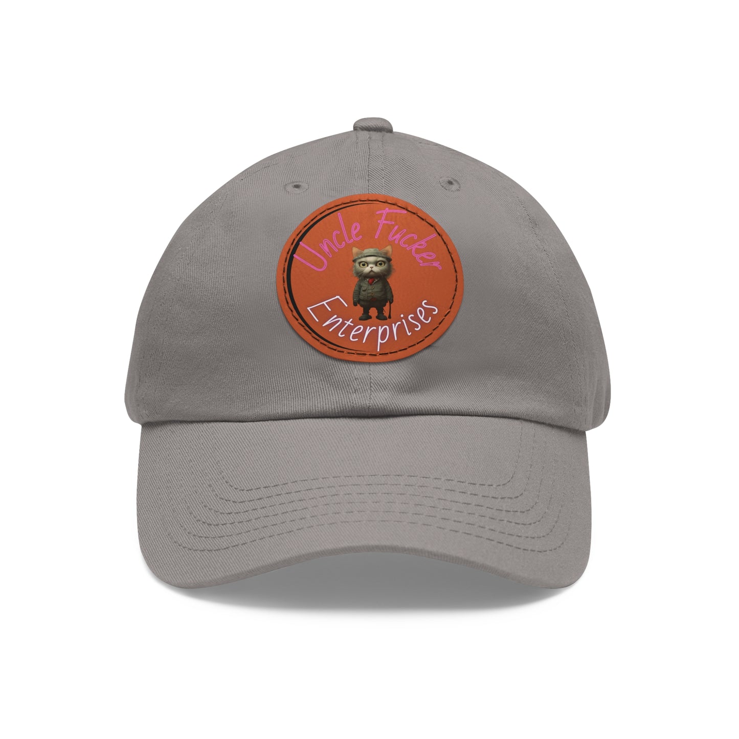 Uncle F'er Dad Hat with Leather Patch (Round)