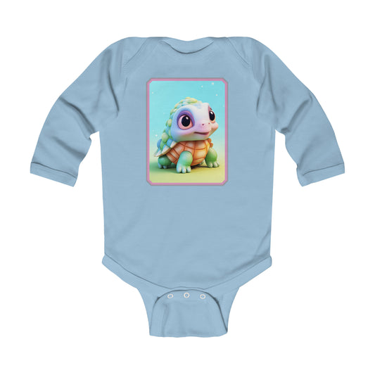 Infant Long Sleeve Bodysuit Turtle 3