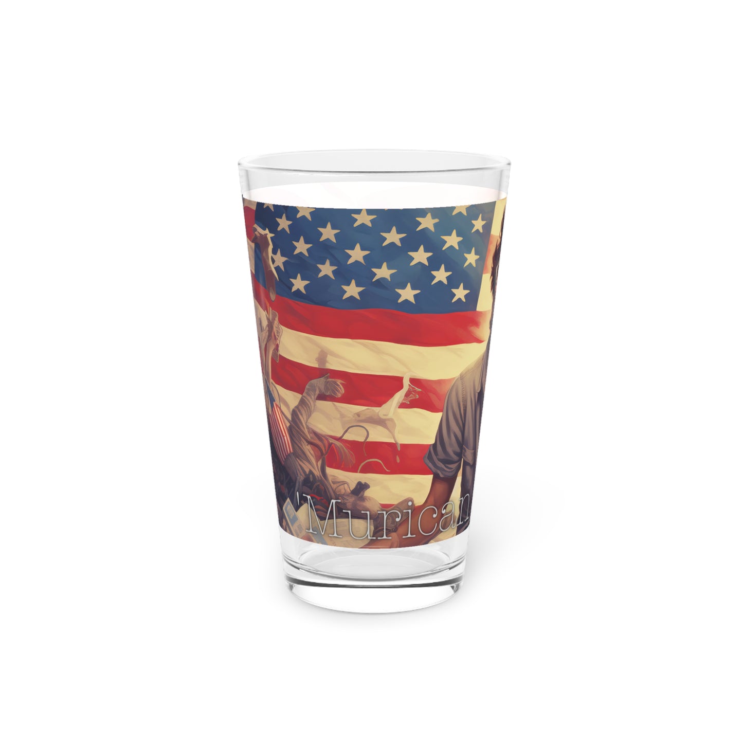 Pint Glass, 16oz 'Murican Freedumb