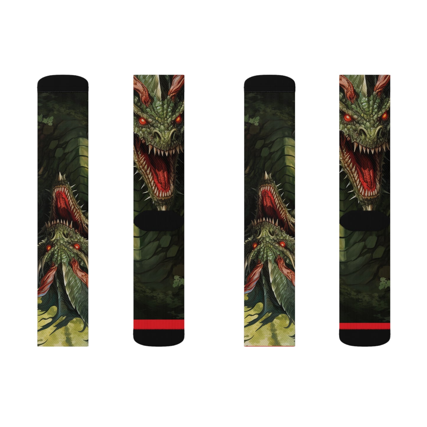 Sublimation Socks Jabberwocky Dragon Edition