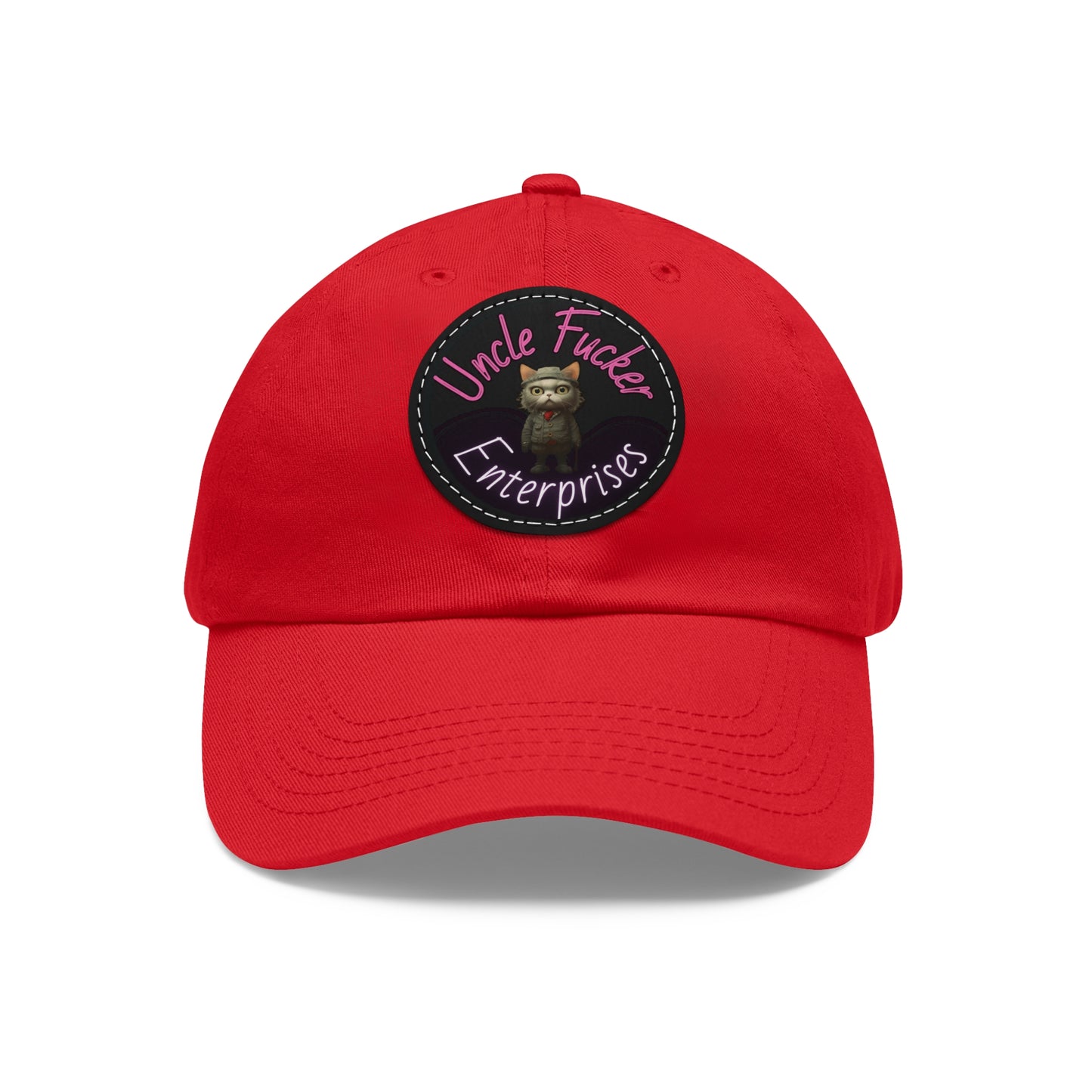 Uncle F'er Dad Hat with Leather Patch (Round)