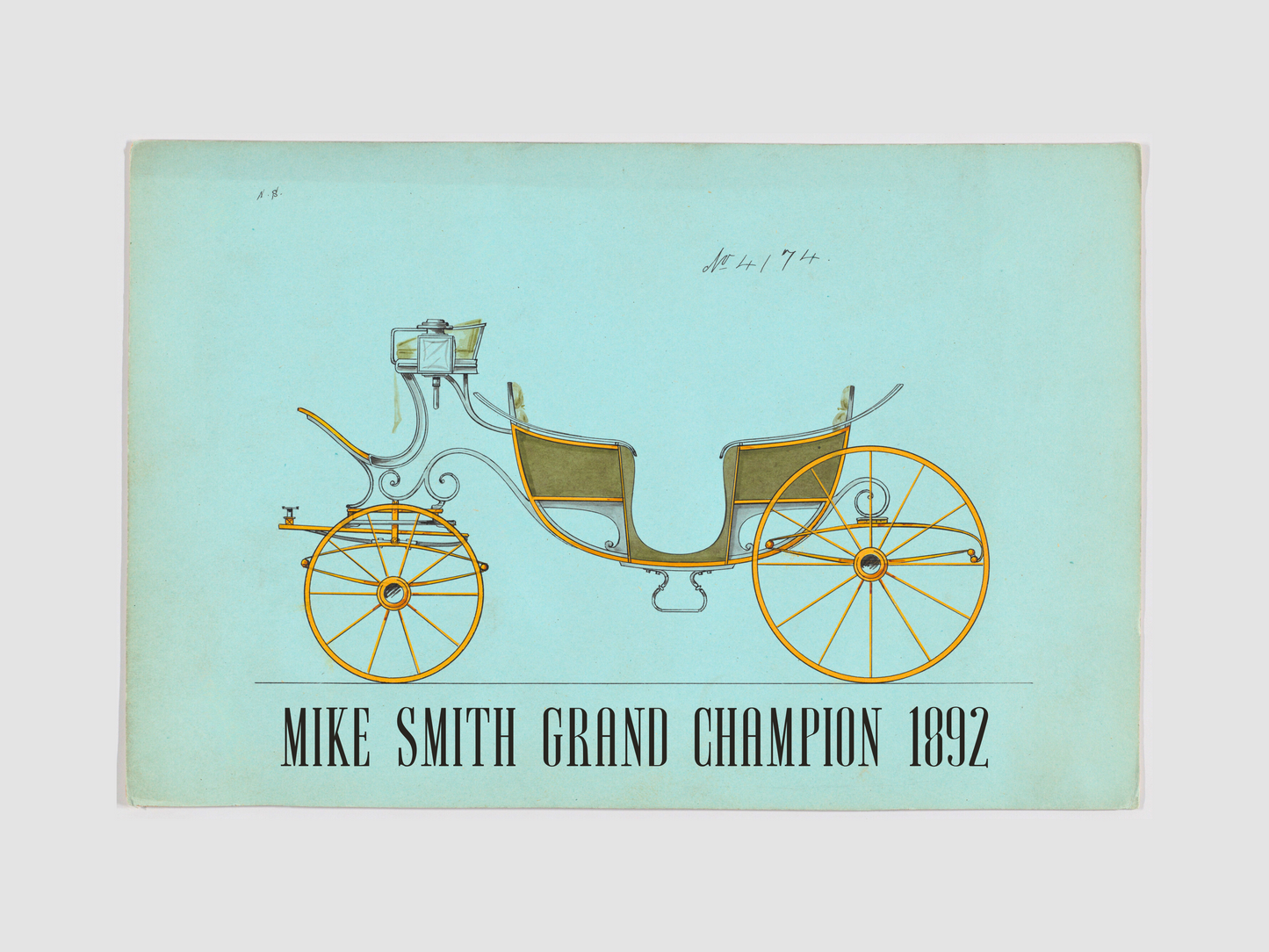 Brewster & Co Design for 6 seat Phaeton no. 4174 Vintage Illustration Personalized Canvas Art