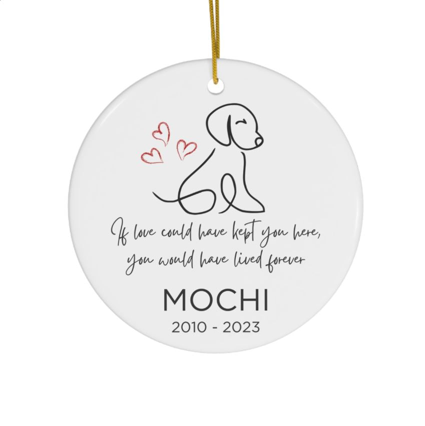 Adorno de cerámica conmemorativo personalizado para perros y mascotas