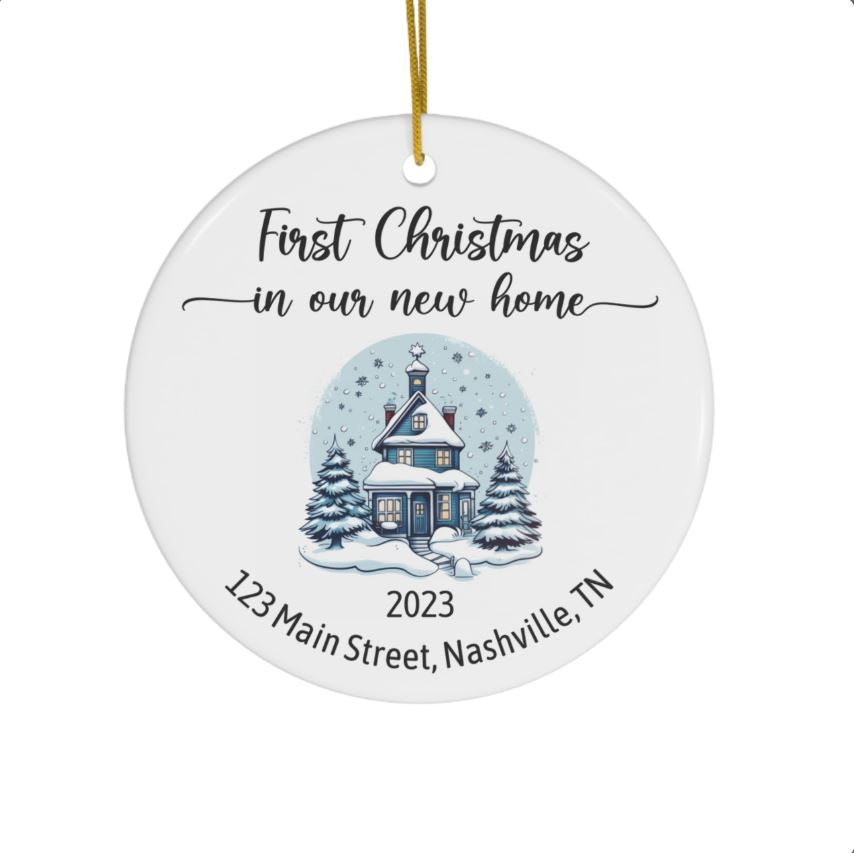 First Christmas in Our New Home Ceramic Ornament