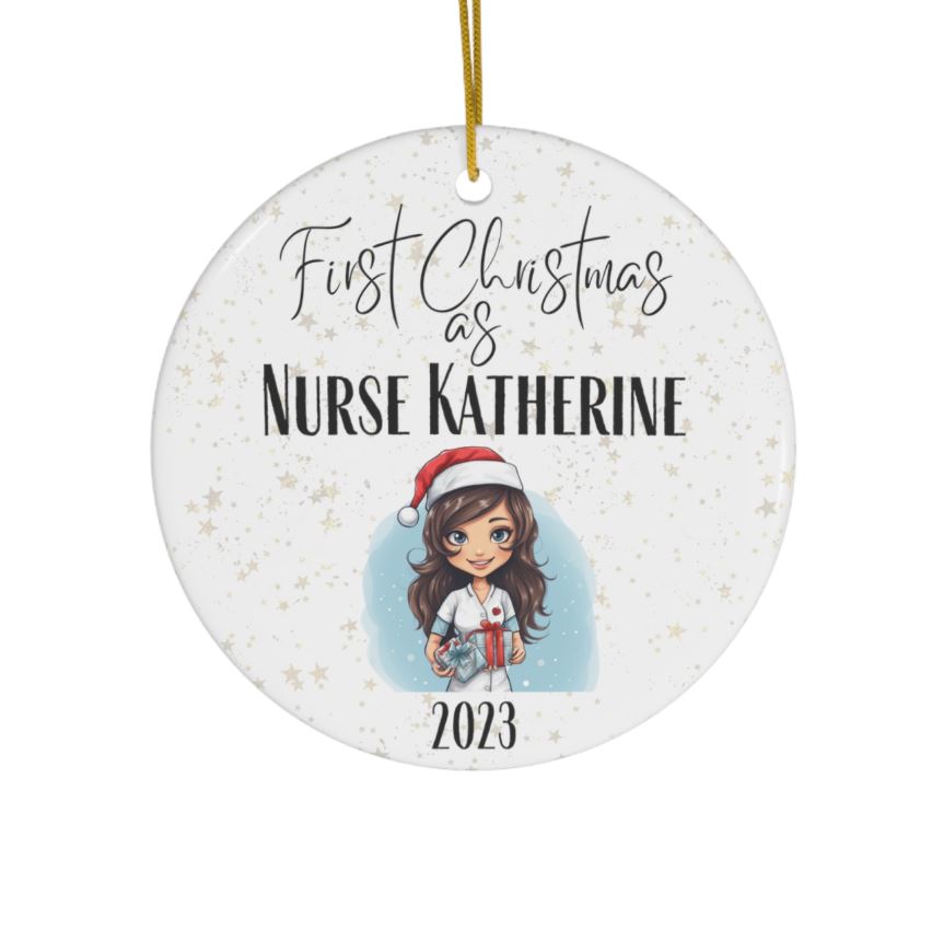 First Christmas as a Nurse Ceramic Ornament