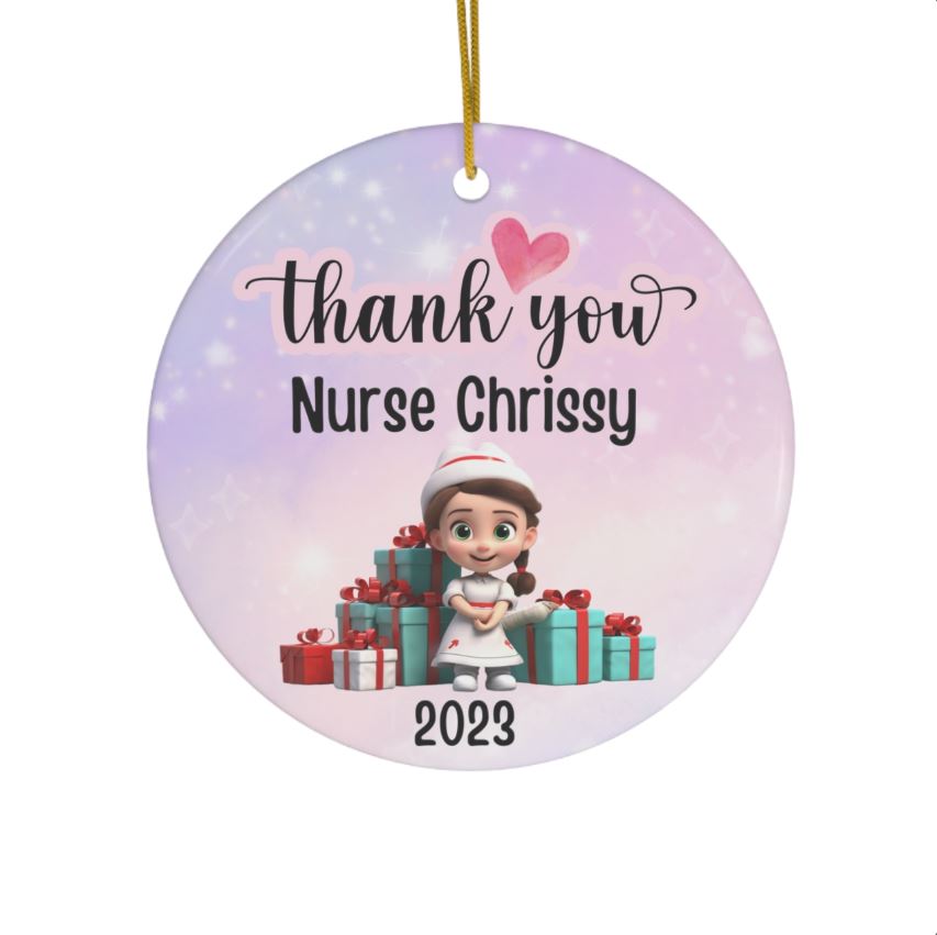 First Christmas as a Nurse Ceramic Ornament