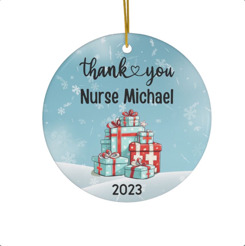 First Christmas as a Nurse Ceramic Ornament